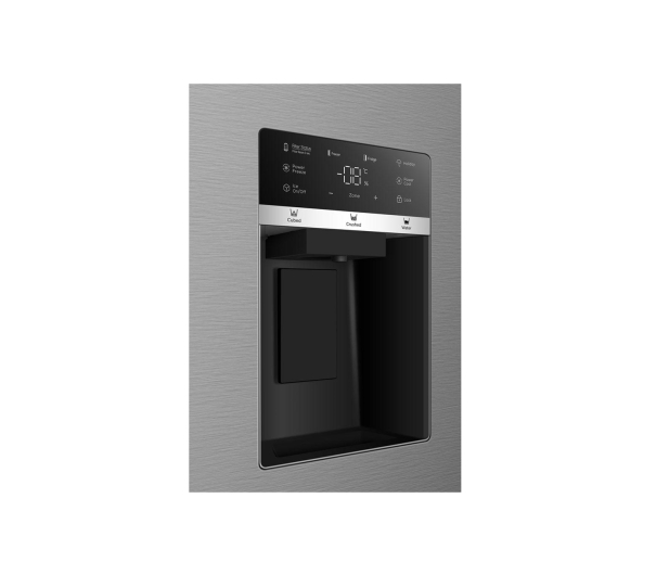 Lodówka TCL RC591SXE0 Side by Side No Frost 185cm Srebrna Dystrybutor Wody Kostkarka 591L - 1349899 - zdjęcie 3